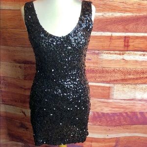 Short Black Sequin Dress